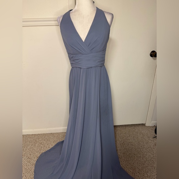 Amsale Jennifer Flat Chiffon Maxi Dress size 10 - Picture 4 of 6